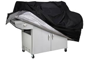 Housse Barbecue QMQ Housse Bâche de Protection BBQ Couverture de Gril Anti-UV/Anti-l'eau/Anti-Pluie (145 * 61 * 117cm)