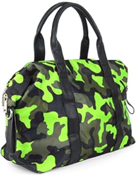 Lovely Lauri Handtasche Henkeltasche Camouflage Military Camo Neon