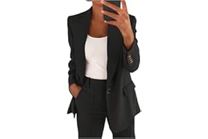 GENÉRICO Blazer Mujer Slim Fit con Ajuste Chaqueta Mujer Entretiempo De Negocios Elegante Blazer Invierno Manga Larga Traje