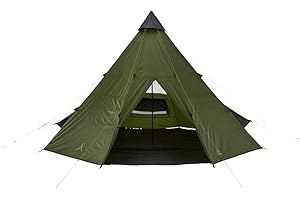 Grand Canyon BLACK FALLS 8 - tienda redonda para 8 personas | Tienda familiar, tienda de grupo, tienda piramidal, tipi | Capulet Olive (verde)