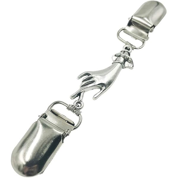 Lot De 2 Clips De Cardigan Vintage - Argent Et Or - 12x2 Cm - Pour Maintenir Cardigans, Robes, Chemises - Design Antidérapant