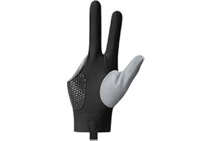 VPOUERY Mano Derecha Guantes de Dedos de Billar Mano Derecha Guantes de Tiro Mano Derecha 3-Dedos Cómodos Mano Derecha Guante de Entrenamiento Antideslizante