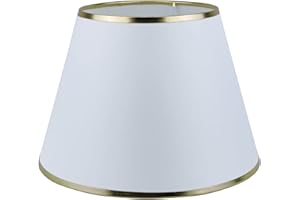 Sinta 30cm/12" Lampenschirme Baumwolle Stoff Moderne Ersatz Lichtschirm Lampenschrim für E14/E27 Ersatzschirm Tischlampe Nachttischlampe Wandlampe,Gold Brim