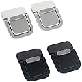 Lot de 4 Support Ordinateur Portable Réglable 2 Niveaux Rehausseur Clavier PC Pieds Adhésifs Mini Support Laptop Invisible Ergonomique Ventilation pour Bureau Tablette Noir et Argent Matériau ABS