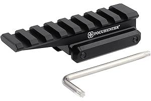 FOCUHUNTER Tactique Base de Montage Optique Picatinny avec Les Accessoires 21mm 8 Fentes Accessoires de Montage 3.5 "Longueur 0.9" Adaptateur de Montage de Portée élevée sur Rail décalé Léger