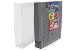 JV TOP PRODUCTS 10-Pcs High Quality Plastic Protector Transparent Storage Cases Compatible with N64/SNES Game Boxes – Anti-Dust - Scracth Free - Clear Cases Made Extra Strong (10, NES Cartridge)