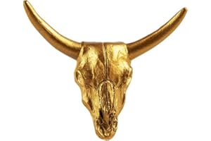 itsisa Möbelknopf Stier Kopf Gold - Bullen Schädel Schubladenkknopf Landhaus, Möbelknauf, Möbelgriff