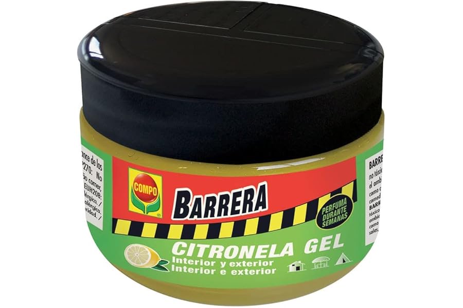 COMPO Barrera de Insectos Citronela, Perfuma durante semanas, Gel, 125g