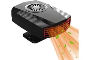 EBKCQ Auto Heizlüfter 12V, 150W Tragbar Auto Heizung, 2 in 1 Auto Defroster Heizung und Kühlventilator, Autoheizung Windschutzscheibe Defroster Defogger mit 360° Drehbarer Basis, zum Die Meisten Autos