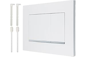 TWSOUL Per piastra di comando Geberit Sigma30, 115.883.16.1, piastra di comando per 2 quantità di risciacqui, doppia piastra di azionamento, azionamento anteriore (bianco lucido)