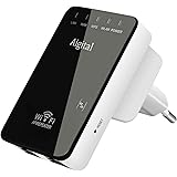Ripetitore WiFi Wireless 300Mbps, Mini Compact Amplificatore WiFi, WiFi Extender e Access Point, Porte LAN, 2 Antenne, Pulsan
