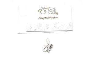 Libby's Market Place Mum To Be or New Mum 2023 Baby Feet Clip on Charm with Blue Bag and Gift Card