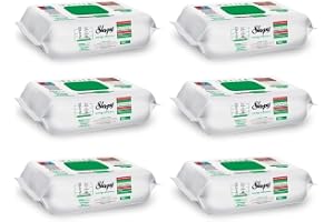6 x Sleepy Easy Clean Set – 100 handdukar (grön, vit tvålformel) – randfri glans på alla ytor + HeartGlobal® fraktskydd
