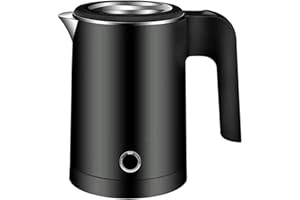 Bollitore Elettrico da 0.5 Litri 600W - Spegnimento Automatico, MOKEKA Senza BPA, Ebollizione Rapida (Nero)