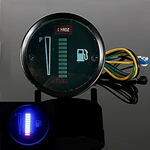 Generic Motorcycle Automobile Aluminum Alloy LED Fuel Level Meter Gauge