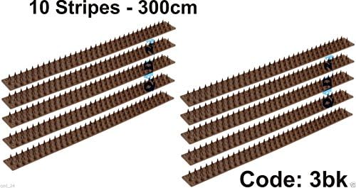 Anti Climb Fence Wall Spikes / Intruders Gates Sheds (10 Strips - 300 cm)