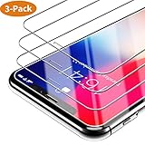 Verre Trempé iPhone X [Lot de 3] Syncwire - [Face ID Complètement Protégé] Film Protection Ecran Vitre HD, de dureté 9H pour iPhone X / 10 [incassable, sans bulles, 3D-Touch, facile à installer, compatible avec coque iPhone X]