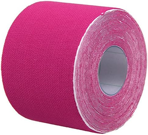Muscle Support Tape Kinesiology Tape Sports Tape for Neck Shoulder Elbow Back Wrist Palm Knee Ankle 5cm * 5M/Roll -Pink