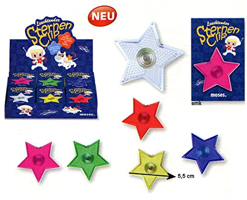 Preisvergleich Produktbild Moses 30648 Leuchtende Sternen-Clips - Preis pro 1 Stück