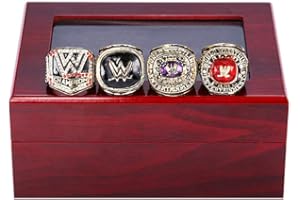 WANZIJING WWE Wrestling Championship Ring Set, Hall of Fame Fan Souvenirs Replica Bewegung Ring mit Holzkiste