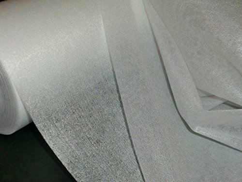 1 lfm. Bügelvlieseline in weiß, 45 g/m², 90 cm breit, doppelseitig aufbügelbar , für leichte bis mittelschwere Stoffe, doppelseitig haftend, Vlieseline, Bügelvlies