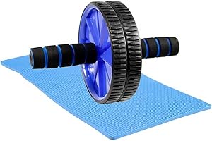VR VETRINEINRETE vetrineinrete® Ruota Addominali ABS Fitness Sport Palestra Aiuto Esercizio Fisico per allenare l'addome Flessioni Tappetino Supporto Ginocchia Personal Trainer Sport Attrezzi 07225