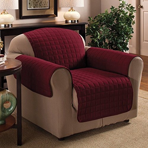 Viceroybedding Quilted Sofa Protector Throw Furniture Protector Cover Water Resistant (Chair, 1 Seat