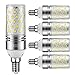 Produktbild LED Mais Glühbirne, E27, 12W, entspricht 100 W Glühlampe, 6000 K Kaltweiß, 1200LM, CRI>80 +, kleine Edison-Schraube, nicht dimmbar Kandelaber LED Glühlampen(5 PCS) [Energieklasse A+],E14