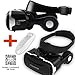 Produktbild VR-PRIMUS Shinecon 4.0 + Bluetooth Fernbedienung - Virtual Reality VR-Brille mit Kopfhörern - Für Android und iOS Smartphones wie iPhone, Samsung Galaxy, HTC, Sony, LG, Huawei, Motorola, ZTE, Pixel und weitere - Kompatibel mit Google Cardboard Apps - 3D Virtual Reality Headset VR Brille für Smartphone / Handy - Shinecom - Bluetooth Gamepad Controller Joystick