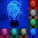 Produktbild 3D Visuelle Kreative LED Lampe 3 Watt Für Kinder Nachtlichter Adler 7 Farben Touch-Schalter Steuerung Kunst Lichter Für Baby Kinder Erwachsene Für Baby Schlafzimmer Kindergarten Geburtstagsgeschenk