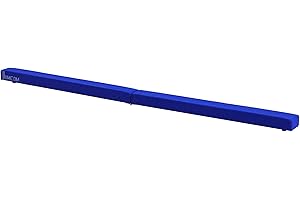 HOMCOM Barra de Equilibrio Gimnasia Plegable 210 cm Barra de Gimnasia Artística Viga de Equilibrio para Niños Principiantes y Gimnastas Profesionales para Entrenamiento en Casa