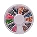 Well-Goal 4 Wheels Cute 3D Nail Art Fimo Sticker Tips Nail Art Slice--Heart,Animal,Fruit,Butterfly Pattern