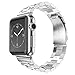 Produktbild Apple Watch Armband 42mm,Saxonia® Edelstahl Replacement Wrist Strap Band Uhrenarmband mit Metallverschluss für Apple Watch 42mm Series 2 / Series 1 | Silber