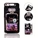 Produktbild iPhone 6S Hülle, QianYang Transparent Diamant Bling TPU Silikon Schutzhülle für iPhone 6S 6 Handyhülle Crystal LED Nacht Parfüm Protektiv Tasche Schale - Lila