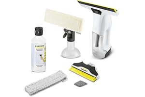 APH REINIGUNGSTECHNIK Kärcher WV 6 Premium Fenstersauger weiß (inkl. Zubehör, 100 min Akkulaufzeit, Fensterreiniger für Fenster, Fliesen, Dusche und Vitrinen) (inkl. 1x Glasreiniger RM500)