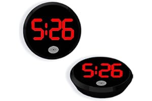 QINZIEN Car Mini Digital Clock for Dashboard,Small Mini Car Dashboard Accessories,Universal Luminous Mi/ni Digital Clocks for Dash/board,C/ar Dashbo/ard Accessories,Ca/r Dig/ital Clock,Ca/r Decorations,Red