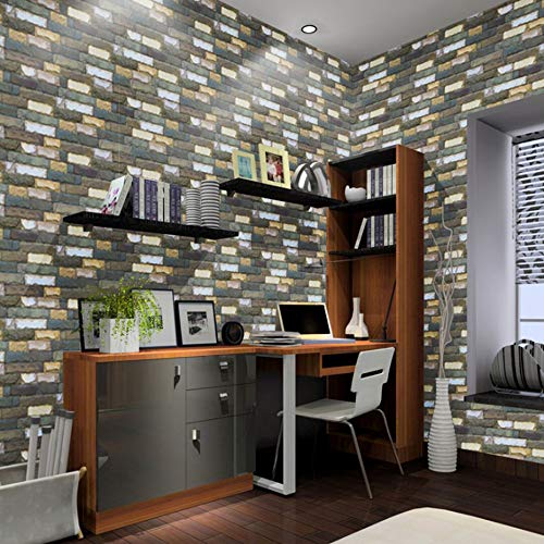 Panamami Vatican SA-1024 Mur de Pierre Mat Salon Chambre Armoire Restaurant Chambre Robe avec Autocollants en Caoutchouc Papier Peint