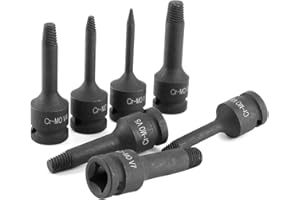 NIMOMO Extracteur De Boulons, 7PCS 1/2 Pouce Extracteur De Vis Cassée Extracteur Vis De Tête Carrée 1-7mm, Extracteur D'ecrou Endommagés Extracteur De Goujon Pour Enlever Les Vis, Boulons Et Goujons Cassés