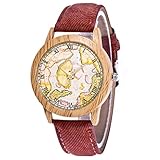 IG Invictus Damen Mode Casual Lederstrap Analog Quarz Runde Uhr T337 N Quarzuhr Kaffee Quarz Uhr