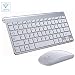 Produktbild OUYAWEI Mini Wireless Keyboard Mouse Set Wasserdicht 2.4G für Mac Apple PC Computer Silber Elektronisches Zubehör