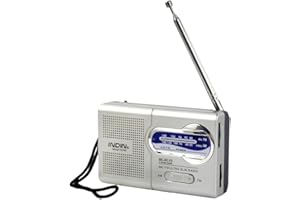 Szaerfa Radio portátil pequeña con Antena para Personas Mayores de Emergencia con Funcionamiento a batería