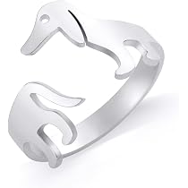 TEAMER Orecchino di Bassotto Carino Moda Cane Salsiccia Orecchino in acciaio inox Bassotto Amante Animale Gioielli Per Donne Uomini (Argento