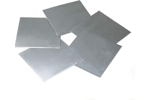 LTKJ 5Pcs High Purity 99.9% Pure Zinc Zn Sheet Plate Metal Foil 100mm x 100mm x 0.5mm for Science Lab