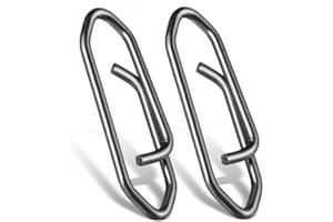 Annyswit 150 Piezas/3 Tamaños Enganches Rápidos de Alta Resistencia para Pesca, Conectores de Acero Inoxidable para Agua Salada, Accesorios de Acero Clips de Pesca Potentes, Cambio Rápido Negro Níquel