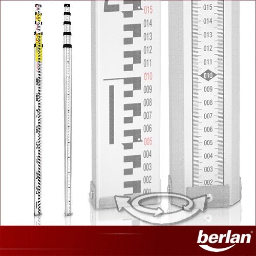 Berlan Teleskop Nivellier Messlatte 5 Meter – BML500 - 3