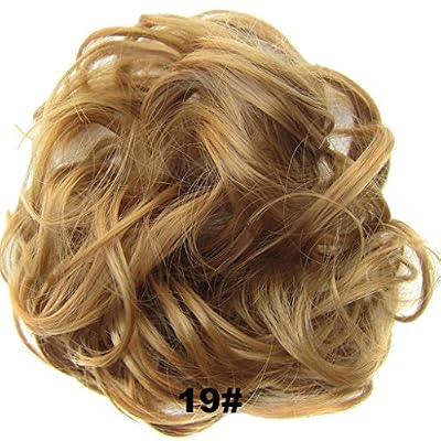 PrettyWit Extensions de cheveux ondulés, chignon effet décoiffé, chouchou à chignon, ruban pour queue de cheval