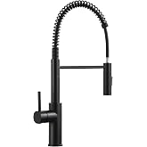CECIPA Pull-Out Kitchen Tap, Extendable Kitchen Tap, Black | With Two Water Outlet Modes, High Arc Mixer Kitchen Mixer Tap, 3