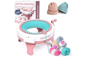 YCXYDR 40/48 aghi macchina per maglieria macchina per maglieria con contatore di righe Smart Weaver maglia telaio rotondo rotante doppio telaio macchina kit per adulti e bambini fai da te sciarpa(48 pin)