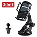 Produktbild 2-in-1 Handyhalterung Auto Phone Halter, iVoler Verstellbare Handy KFZ Halterung 360°drehbar für Lüftungsschlitz Windschutzscheibe Armaturenbrett, Universal Autohalterung für iPhone X / 8 / 8 Plus / 7 / 7 Plus / 6(s) / 6(s) Plus / SE / 5s / 5, Samsung Galaxy S9 / S9+ / S8 / S8+ / S7 / S7 Edge / S6 / S5, Huawei, LG, Nexus, HTC, Motorola, Nokia, Sony und jedes andere Smartphone oder GPS-Gerät (50-100 mm breit)