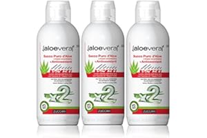 ZUCCARI SUCCO Puro D'Aloe con Antiossidanti - 3 Pezzi da 1 L